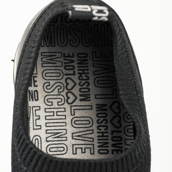 Love Moschino Black Love & Peace Slip-On Knit Sneakers - Picture 12 of 12